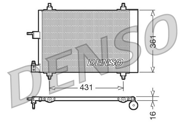 KLİMA KONDENSERİ PARTNER 02 BERLINGO 02 XSARA 00-05 1.9D-2.0HDI 364X16