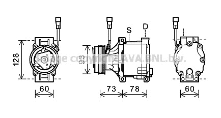 COMPRESSOR. AİR CONDİTİONER SUBARU LEGACY IV 03-09