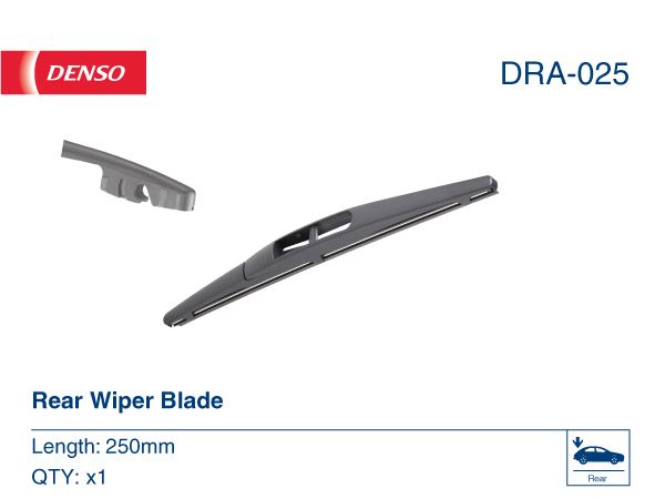 SİLECEK SÜPÜRGESİ 25CM X1 ARKA C4 MAZDA CX-3 OPEL AGILA PEUGEOT 4008