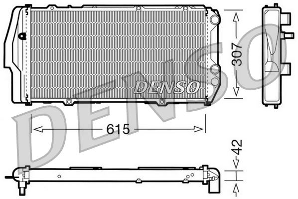 RADİATOR. ENGİNE COOLİNG AUDI 100 43. C2 76-83