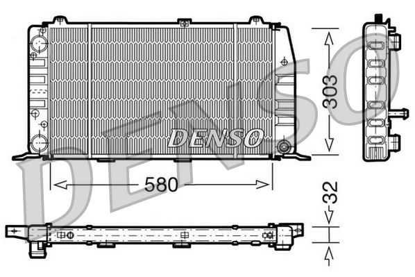 RADİATOR. ENGİNE COOLİNG AUDI 100 44. C3 82-91