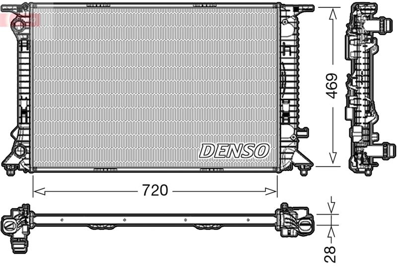 RADİATOR. ENGİNE COOLİNG AUDI A4 8K. B8 07-15