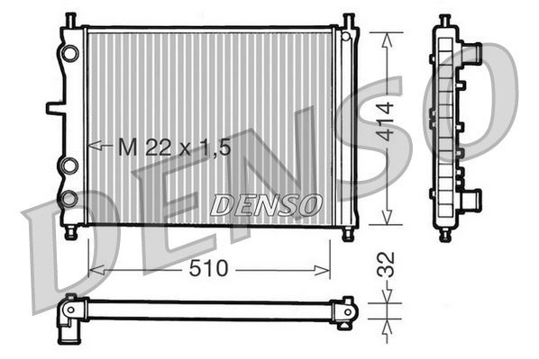 RADİATOR. ENGİNE COOLİNG FIAT BRAVA 95-02
