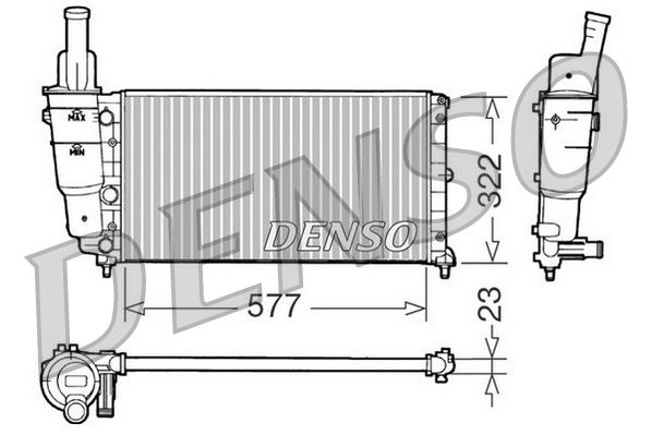 RADİATOR. ENGİNE COOLİNG FIAT PALIO 96-