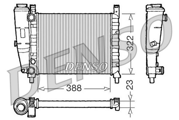RADİATOR. ENGİNE COOLİNG FIAT UNO 146 83-00
