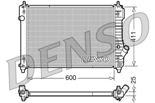 RADİATOR. ENGİNE COOLİNG CHEVROLET AVEO / KALOS T200 03-08