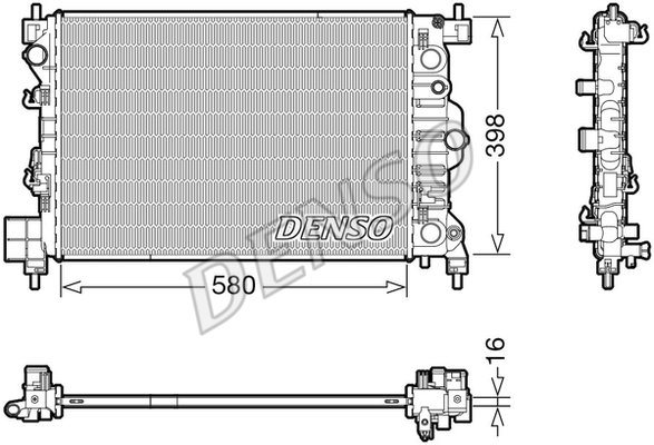 RADİATOR. ENGİNE COOLİNG CHEVROLET AVEO T300 11-