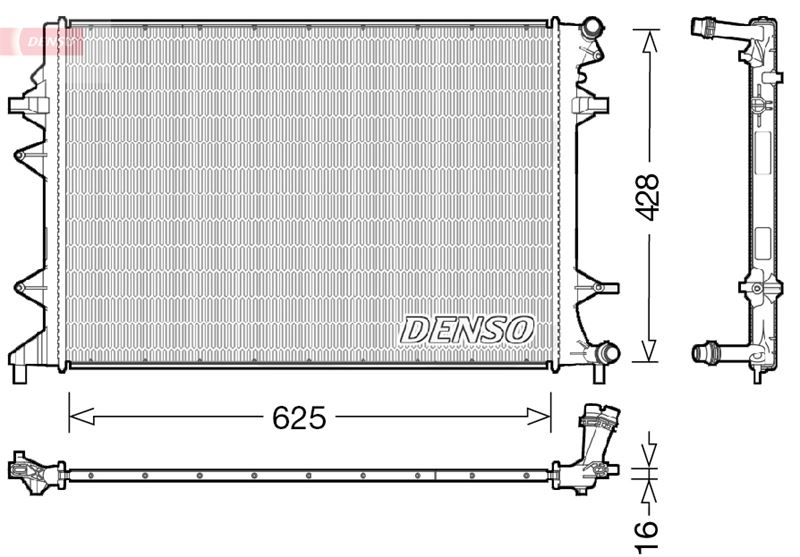 RADİATOR. ENGİNE COOLİNG VW JETTA IV 162 10-