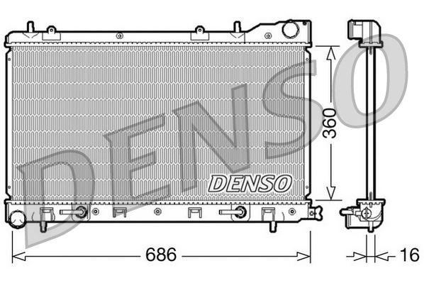 RADİATOR. ENGİNE COOLİNG SUBARU FORESTER 02-08