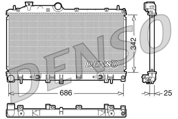 RADİATOR. ENGİNE COOLİNG SUBARU FORESTER 08-