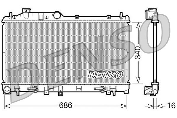 RADİATOR. ENGİNE COOLİNG SUBARU IMPREZA 07-