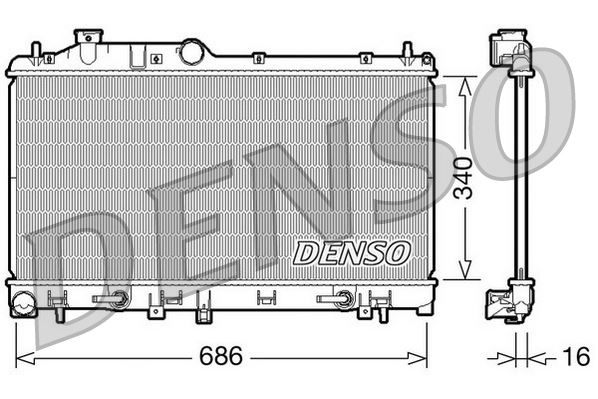RADİATOR. ENGİNE COOLİNG SUBARU LEGACY IV 03-09
