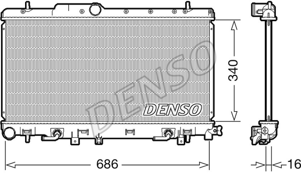 RADİATOR. ENGİNE COOLİNG SUBARU IMPREZA 00-09