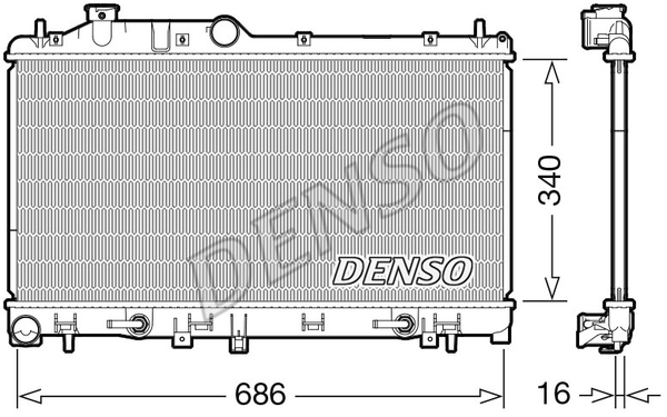 RADİATOR. ENGİNE COOLİNG SUBARU IMPREZA 07-