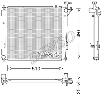 RADİATOR. ENGİNE COOLİNG HYUNDAI SANTA F II 06-13