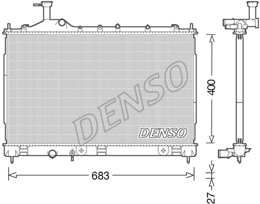 RADİATOR. ENGİNE COOLİNG MITSUBISHI OUTLANDER III 12-