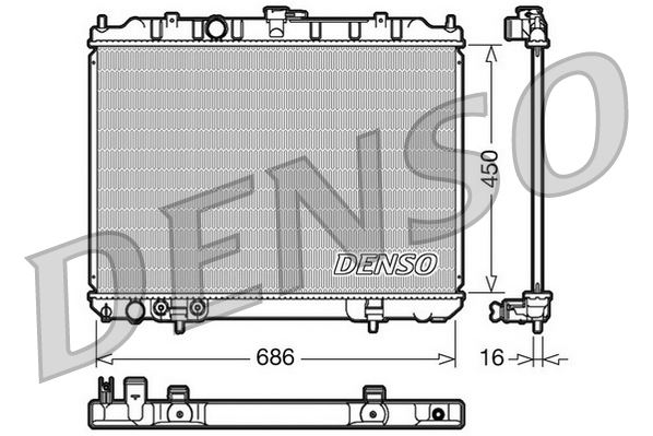 RADİATOR. ENGİNE COOLİNG NISSAN X-TRAIL T30 01-13