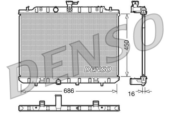 RADİATOR. ENGİNE COOLİNG NISSAN X-TRAIL T31 07-13