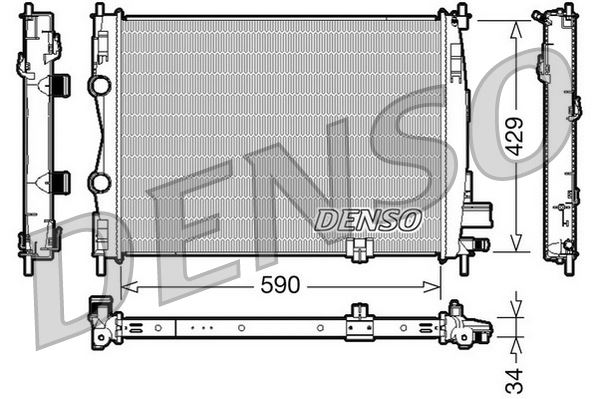 RADİATOR. ENGİNE COOLİNG NISSAN QASHQAI I 2 07-13