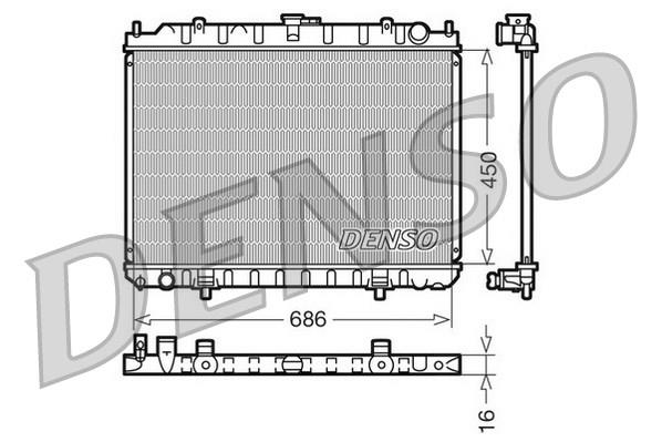 RADİATOR. ENGİNE COOLİNG NISSAN X-TRAIL T30 01-13