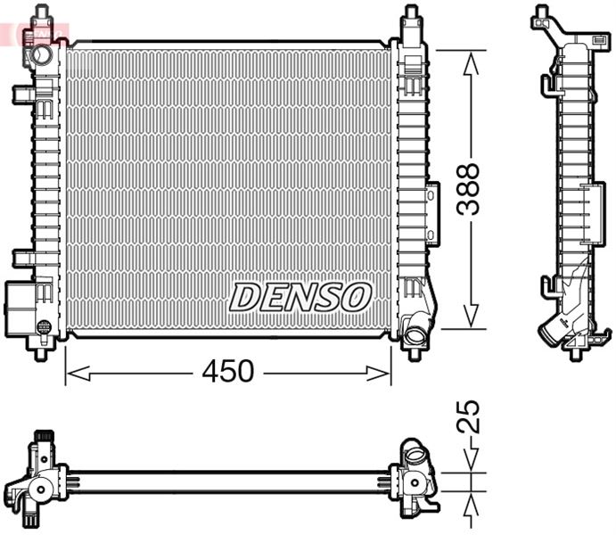 RADİATOR. ENGİNE COOLİNG NISSAN MICRA IV K13 10-