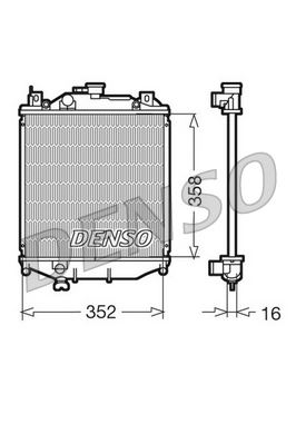 RADİATOR. ENGİNE COOLİNG GEO METRO 88-98