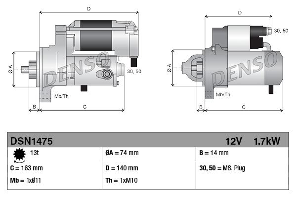 STARTER TOYOTA AURIS E18 12-18