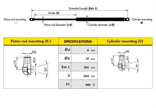 MOTOR KAPUT AMORTİSÖRÜ TOLEDO 98 D0092-1