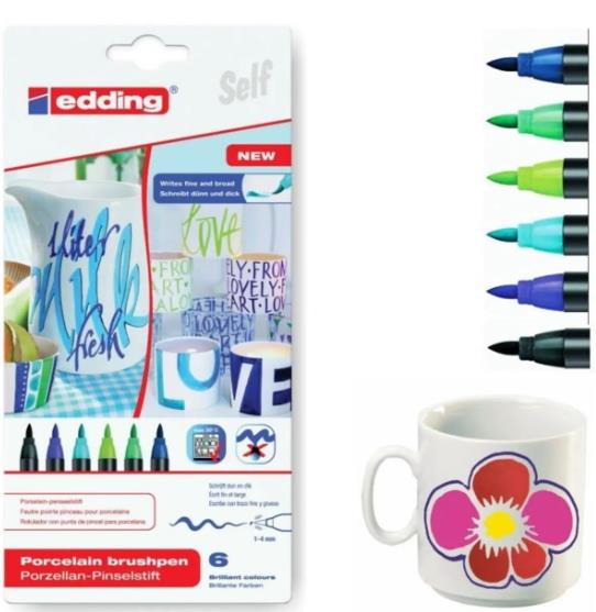 EDDİNG PORSELEN KALEMI 6LI SET - COOL(E-4200)