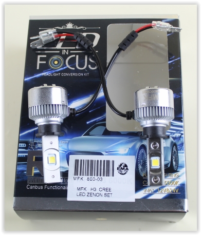 300-32 AMPÜL 12V H3 LED XENON SET CREE LED/ORJ. TEK DEVRE