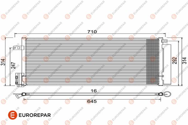 KLIMA RADYATORU OPEL CORSA D-COMBO 06 FIAT GRANDE PUNTO-BRAVO II-LINEA 1.3-1.7 CDTI-MTJ 1.6T 625X295X16