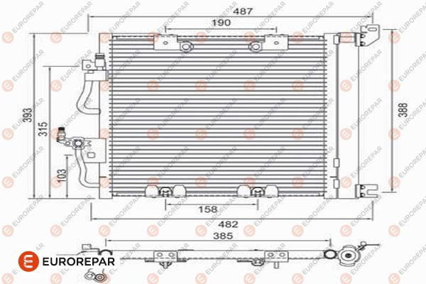 KLİMA RADYATÖRÜ KONDENSERİ OPEL ASTRA H 04 10 ZAFIRA B 05 15 1.3-1.7-1.9 CDTI-DT-DTH-DTL