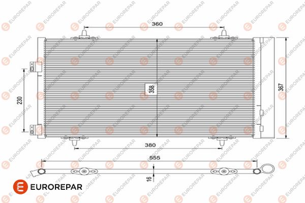 KLİMA KONDENSERİ RADYATÖRÜ PEUGEOT P508 10 CITROEN C5 10 1.6 HDI DV6 THP-VTI EP6