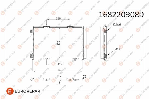 KLİMA RADYATÖRÜ KONDENSER CROSSLAND 17 P207 06 P208 12 19 P2008 13 C3 09 AIRCROSS 17 C4 14 DS3 10 1.2-1.4-1.6 VTI-HDI-THP-PURETECH