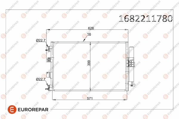 KLIMA RADYATORU KONDANSER FOCUS III 14 C MAX 15 CONNECT 13 KUGA II 14 17 1.0 ECOBOOST 1.5TDCI 1.6TDCI E5