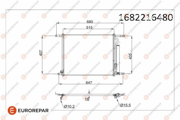 KLİMA RADYATÖRÜ KONDENSER CHEVROLET AVEO AL/AL 515X428X16