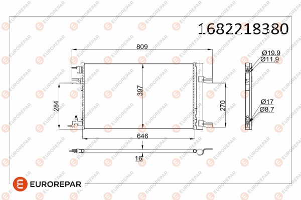 KLİMA KONDENSERİ RADYATÖRÜ - OTOMATİK ASTRA J-ZAFIRA C-CRUZE 1.4-1.6-1.7-2.0