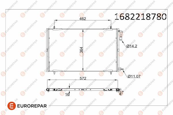 KLİMA RADYATÖRÜ KONDANSER PEUGEOT P206 98 09 1.1-1.4-1.6-2.0-1.4HDI-1.6HDI