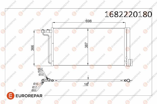 KLIMA RADYATORU KONDANSER FOCUS III 1.6TI 16V 11 C MAX GRAND C MAX 1.6TI 16V 1 BENZINLI