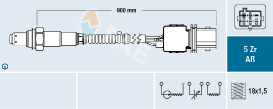 EGSOZ SENSORU HEGO SENSOR VOLVO C70 I S60 I S80 I V70 I XC70 XC 90