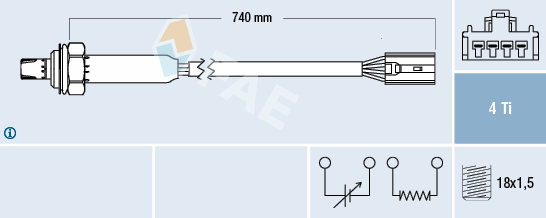 OKSIJEN SENSOR OTA4F E5F1 VOLVO S40 I V40 1.6 1.8 2.0 95 99