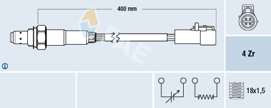 OKSIJEN SENSORU FORD FIESTA V JH . JD : 01 08 KA RB : 1.3 I 02 08