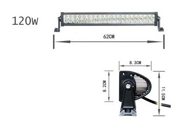 BAR LED 62 CM DÜZ 12V.-24V. 40 LEDLİ 120W