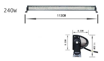BAR LED 113 CM DÜZ 12V.-24V. 80 LEDLİ 240W