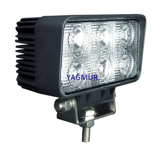6 LED PROJEKTÖR ÇALIŞMA LAMBASI ÇİFT SIRA 18W.