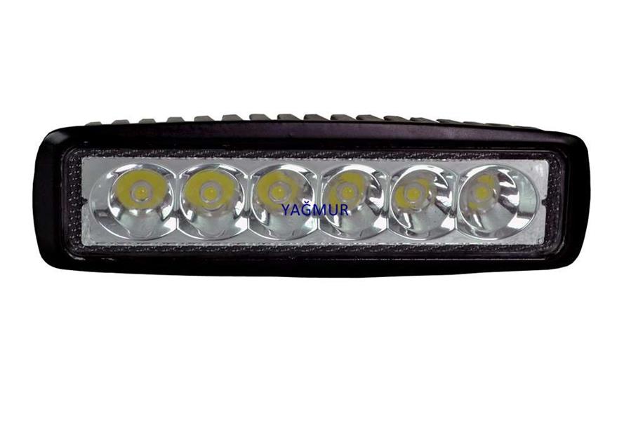6 LED PROJEKTÖR ÇALIŞMA LAMBASI TEK SIRA 18W.
