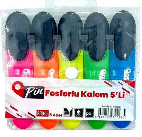 PİN FOSFORLU KALEM 800 5 RENK