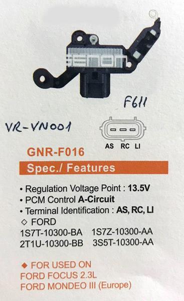 12V FORD FOCUS-CONNECT DIZEL VISTEON AS RC LI