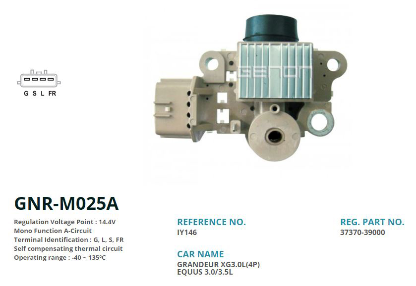 12V HYUNDAI SONATA-KIA 120 AMP ALTERNATOR 4 FIS-4 FIS AKTIF G L S FR