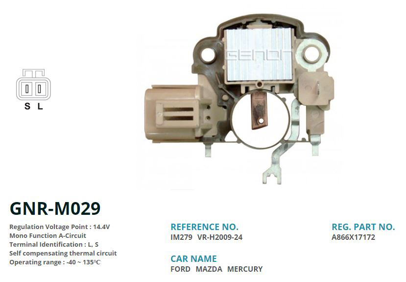 12V MAZDA 323 90-96 MODEL 28MM L S